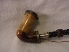 Pipe Horn and Meerschaum Pipe Bowl Antique German #H