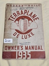 1935 Hudson Built Terraplane Special Original Factory Owners Manual Library Ed.