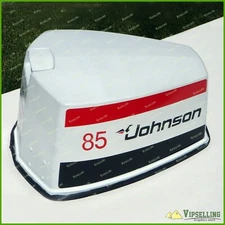 85 HP Johnson Late 70s Outboard V4 Motors High Cast Vinyl Decals Set