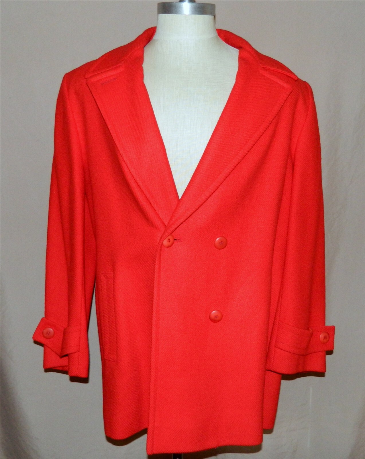 PENDLETON Red Wool Jacket Double Breasted Button … - image 2