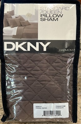 DKNY Harmony Chocolate Quilt Standard Sham Pillow Sham Donna Karan
