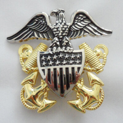 U.S. Navy Cap Badge Insignia USN Hat Pin Metal