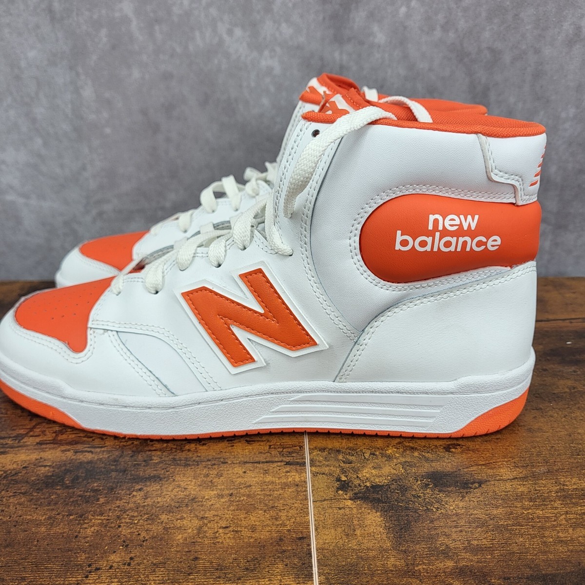New Balance 480 High Sneakers Mens 9.5 M White Orange White New Balance 480 High Sneakers Mens 9.5 M White Orange White