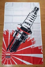 Banner Ngk Spark Garage Plugs Workshop Sign Flag Pvc Car Wall Display 3x5ft Man
