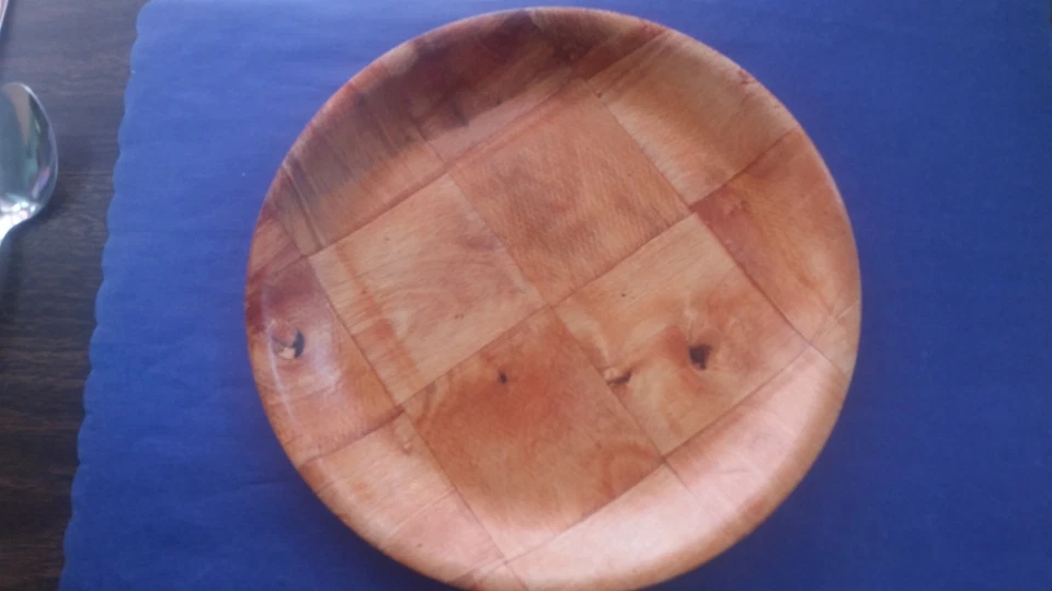 (SEIS PLATOS) CENA/SERVIR 8" TEJIDO MADERA LAVAVAJILLAS APTO/TÓXICO SEGURO RESTAURANTES Foto 3 de 4