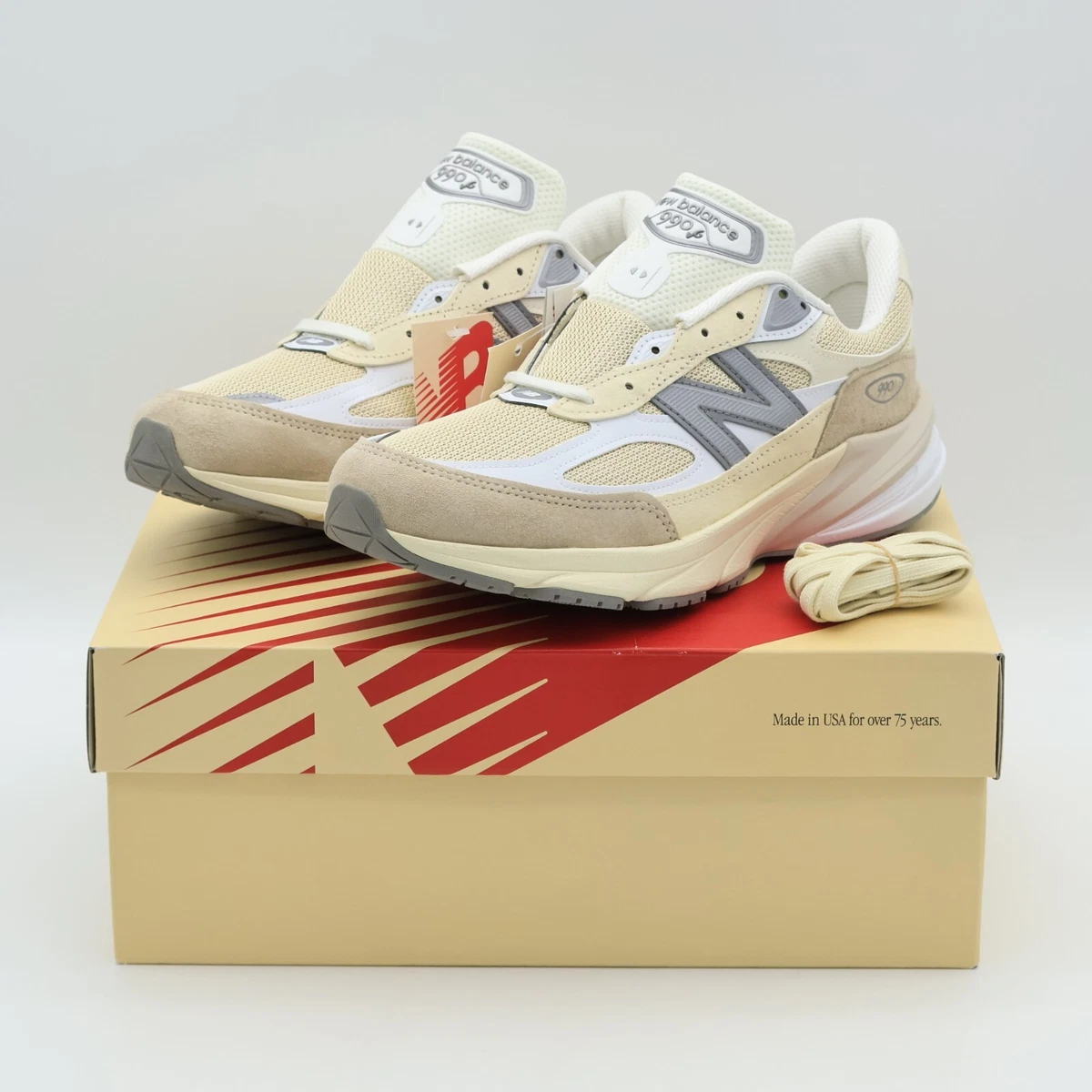 M990SS6 New Balance 990V6 Beige MiUSA Cream Ivory Mindful Grey 