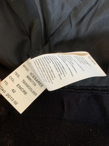 Marithe + Francois Girbaud wool wrap coat 8 10 VGC navy wool mid length modern - Picture 13 of 15