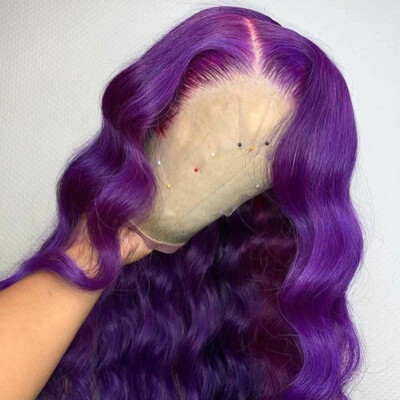 ♥️ MONI 24” PURPLE WAVY LACE FRONT WIG? *NEW* natural-loose-wavy-purple-lace  main image 2