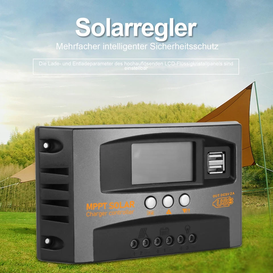 Solar Laderegler 40A MPPT Solar Panel Controller Regler Daul USB Regler 12V/24V - Bild 4 von 4