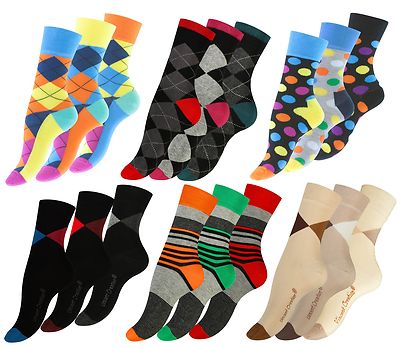 3-6 oder 9 Paar Bunte Damen Socken Kurzsocken Strümpfe verschiedene Varianten