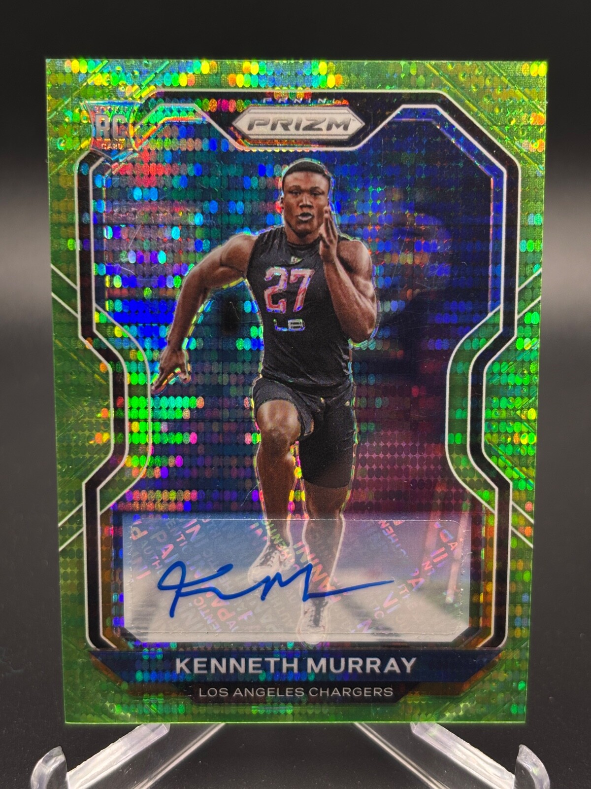2020 Prizm Kenneth Murray Rc Rookie Green Pulsar Prizm Auto No. 327