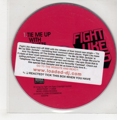 (GO896) Fight Like Apes, Tie Me Up With Jackets - 2009 DJ CD