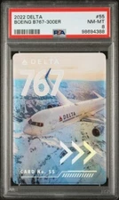 Delta Airlines Pilot Trading Cards #55 Boeing B767-300ER Collectible PSA 8 PoP 2