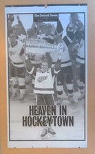 Detroit Red Wings' Steve Yzerman RARE Print Plate 6-09-97 Heaven in Hockeytown