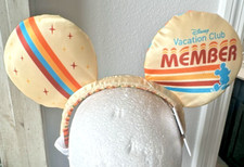 NEW Disney Vacation Club Logo DVC Buffalo Check Bow Mickey Headband Ears