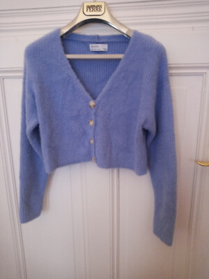 bershka Pullover S blau