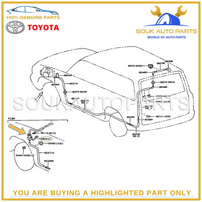 85321-60050 Genuine Toyota VALVE SUB-ASSY, WASHER 8532160050 OEM