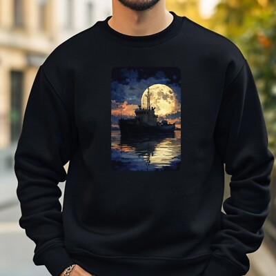 Tugboat Full Moon Sweatshirt Cosy And Perfect For Any Occasion Sbis4XL