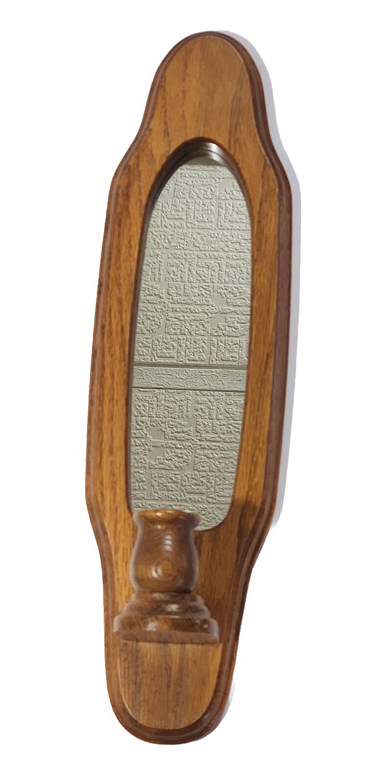 Beautiful 16" Oak Wood Mirror Candle Holder Wall Sconce Home Interiors