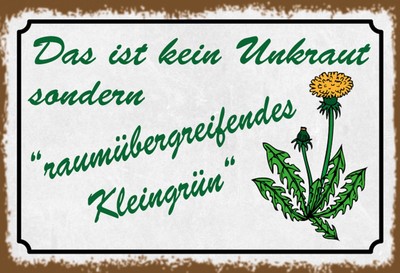 Unkraut Kleingrun Garten Blechschild Schild Tin Sign 20 X 30 Cm Fa1224 Ebay