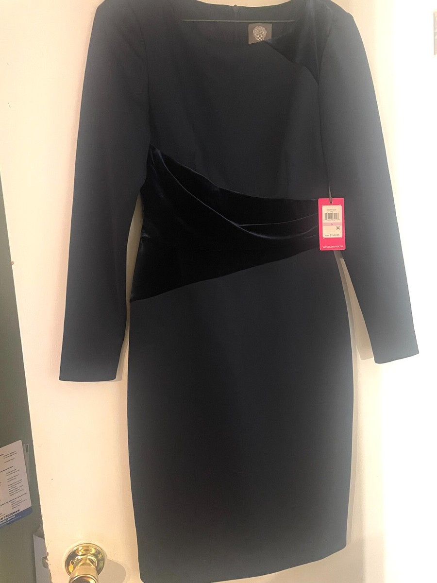 vince camuto long sleeve velvet dress 10052089