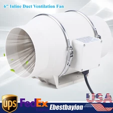 6 Inch 540m³/h Inline Ventilation Fan Air Circulation Vent Exhaust Blower Fan