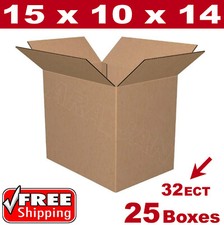 25- 15x10x14 Cardboard Boxes Mailing Packing Shipping Box Corrugated Carton
