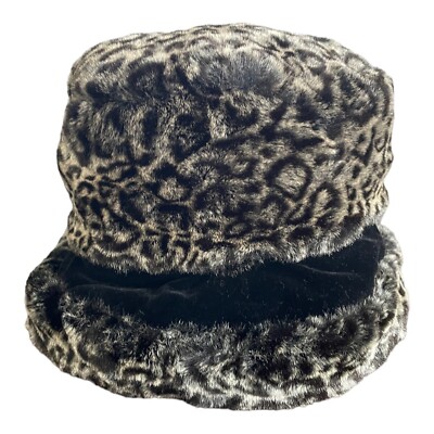 Ben Berger Luxury Collection Black Velvet Hat Vintage Ben Berger Luxury Collection Faux Fur Bucket Hat  main image 4