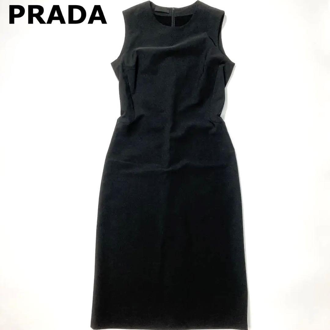 Prada Black Sleeve One Piece Dress - Size 40 L - Used