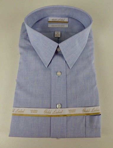 Roundtree & Yorke Gold Label Non Iron EZ Wash Poplin Dress Shirt $75 NWT 3 Color - Picture 3 of 20