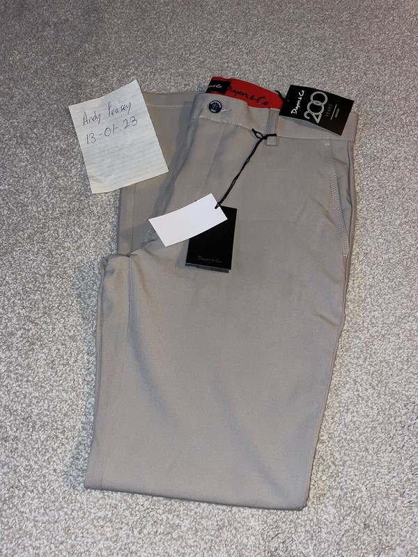 Dwyers & Co Men’s Golf Trousers. 34” Reg…khaki … New With Tags Dwyers & Co Men’s Golf Trousers. 34” Reg…khaki … New With Tags