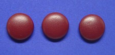 3 Made in USA 20.5 mm Chestnut color genuine leather covered buttons