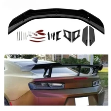 For 2016-2021 Chevy Camaro ZL1 1LE Style Rear Wing Trunk Spoiler Kit Gloss Black