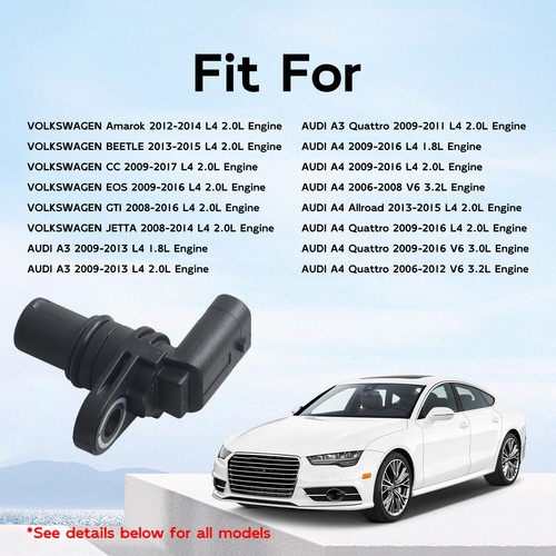 Camshaft Position Sensor 07L905163A 07L905163C Fit for Audi A5 A7 A8 Quattro Q5 - Picture 7 of 11