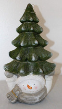 Snowman with Light Up Christmas Tree Decoration Battery Operated 3-AA Required 