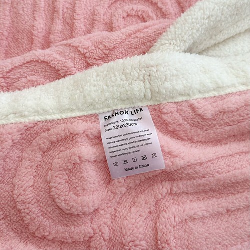 Double-Layered Taffeta Plush Blanket Thicken Berber Fleece Flannel Throw Blanket - Picture 7 of 34