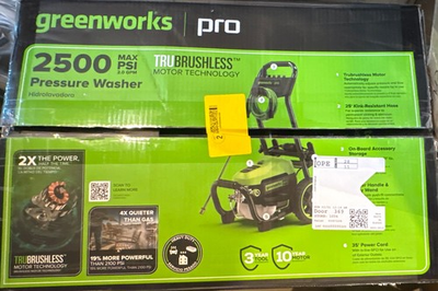 #ad Greenworks GPW2500 Pro Electric Pressure Washer 2500 PSI 2.0 GPM Wheel Mounted $100.00