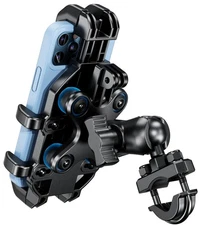 Motorcycle Phone Mount Holder with Vibration Dampener, Anti-Shake Handlebar C...