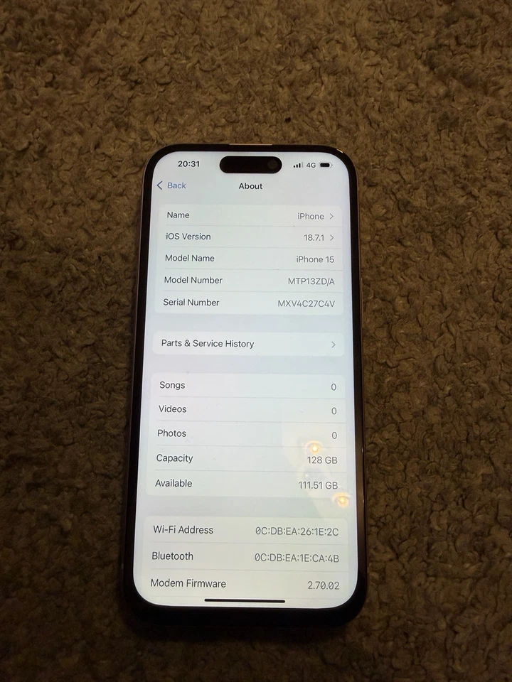 Apple iPhone 15 - 128GB - Pink (Unlocked) READ REPLACED SCREEN - Image 3 of 4