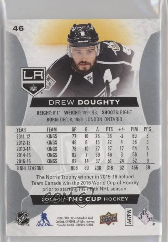 2016-17 Upper Deck The Cup /249 Drew Doughty #46 - Image 2 of 2
