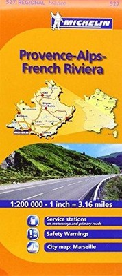 Provence-Alps, French Riviera Michelin 527 Regional France Map - Michelin
