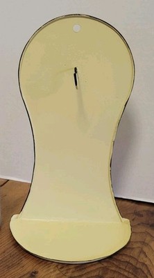 Vintage Yellow Tin Enamel ware Soap Shelf With Hook  12'' Retro Kitchen Bathroom 