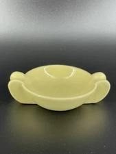 Vintage ABCO Yellow Ceramic Pottery Ashtray 1950's Atomic MCM UFO