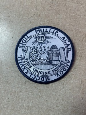 IRON ON PATCH 4  official seal Phillips Academy Andover MA Prep School Vtg Rare