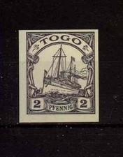 Dt. KOLONIEN - TOGO - 2 Pfg. UNVERAUSGABTE WERTSTUFE !! - PROBEDRUCK !! RARE !!