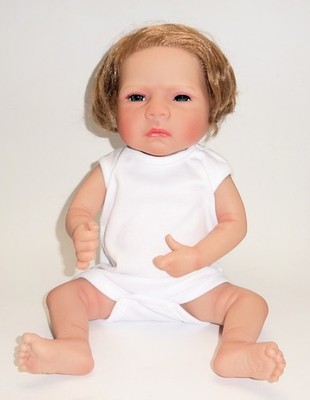 Newborn Reborn Puppe Baby Lebensecht Neugeboren Mädchen Silikon 45 cm Kleidung