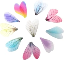 Honbay 100PCS Artificial Craft Dragonfly Wing Charms for Women Earring... 