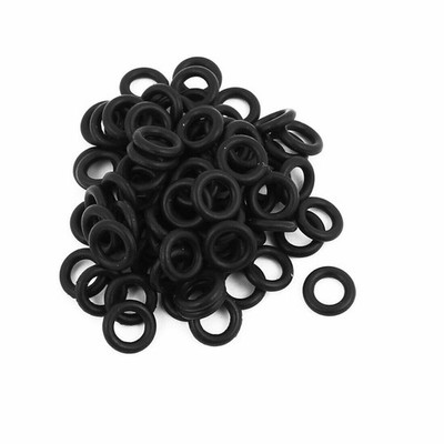 80pcs 9mm x 2mm Nitrile Butadiene Rubber O Ring Oil Sealing Ring Gasket Black  #