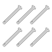 6Pcs 3/16" x 1-9/16" Single Hole Clevis Pins, 304 Stainless Steel Flat Head Pins