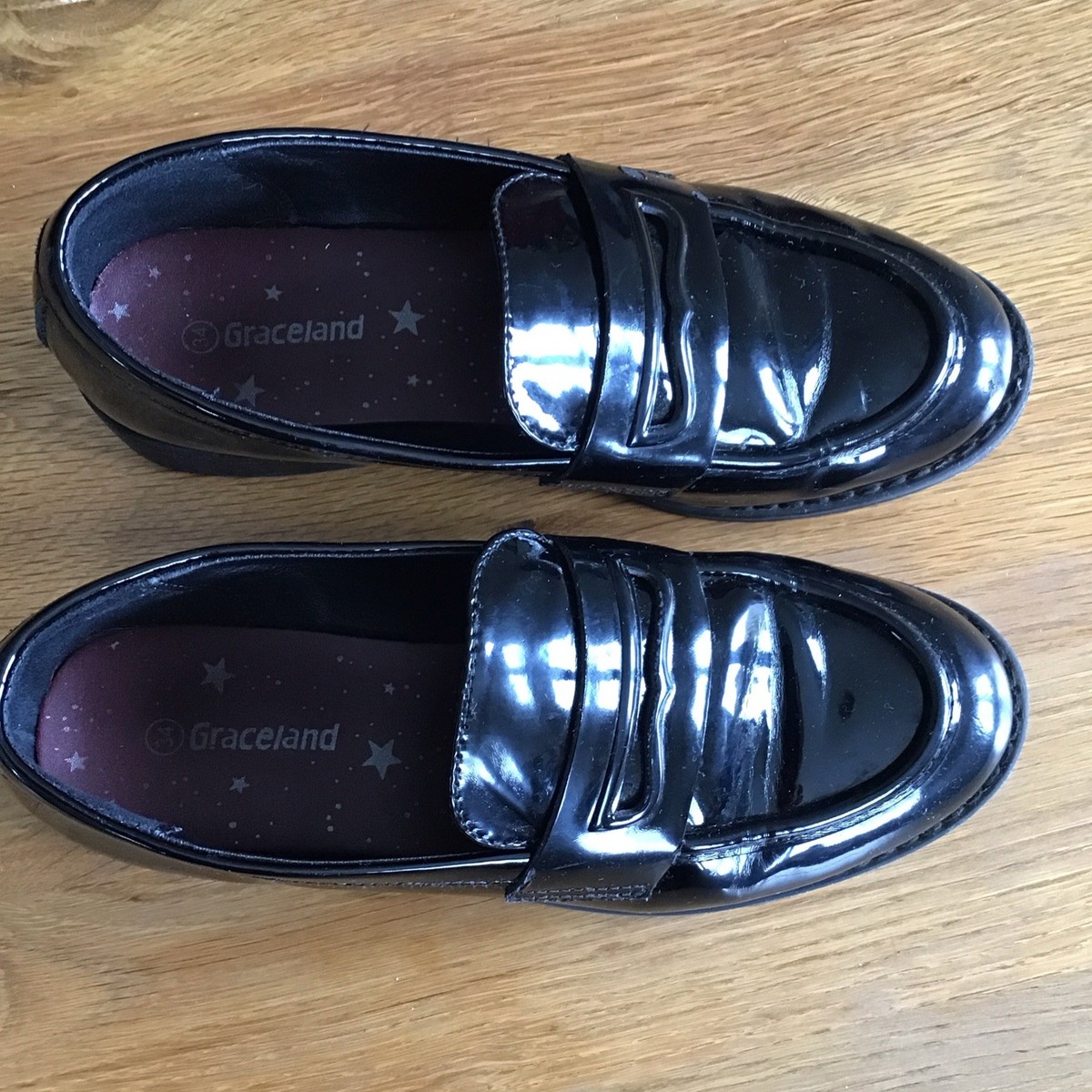 Girls Shoes, Size 34 (UK Size 2), Black Patent Leather UK